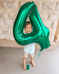 Blue Number 3 Balloon 40 Inch, 3 Balloon Number - Green / Number 4 - image 2