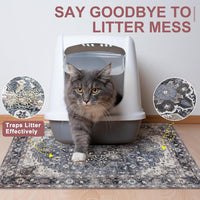 Cat Litter Mat, 20" x 28" Litter Trapping Mat, Waterproof – Daily Care for Cats - Classic Retro / 28x36 Inch (Pack of 1) - image 3