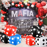 Mototo 4 pack jumbo inflatable dice in red, white, black and blue - view 17