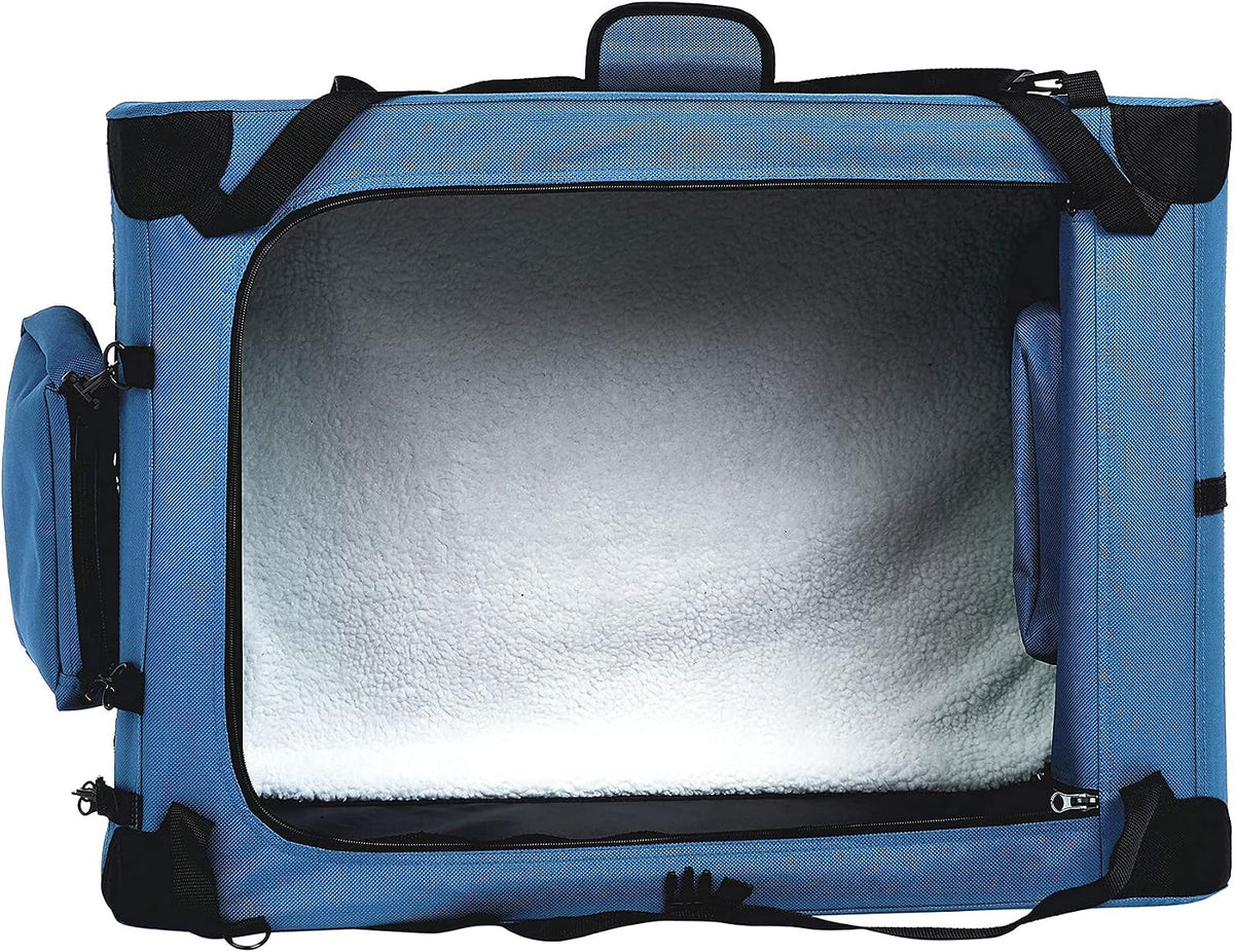 Amazon Basics Portable Folding Soft Pet Dog Crate Carrier Kennel - BLUE / 36.0"L x 23.4"W x 24.0"H - image 3