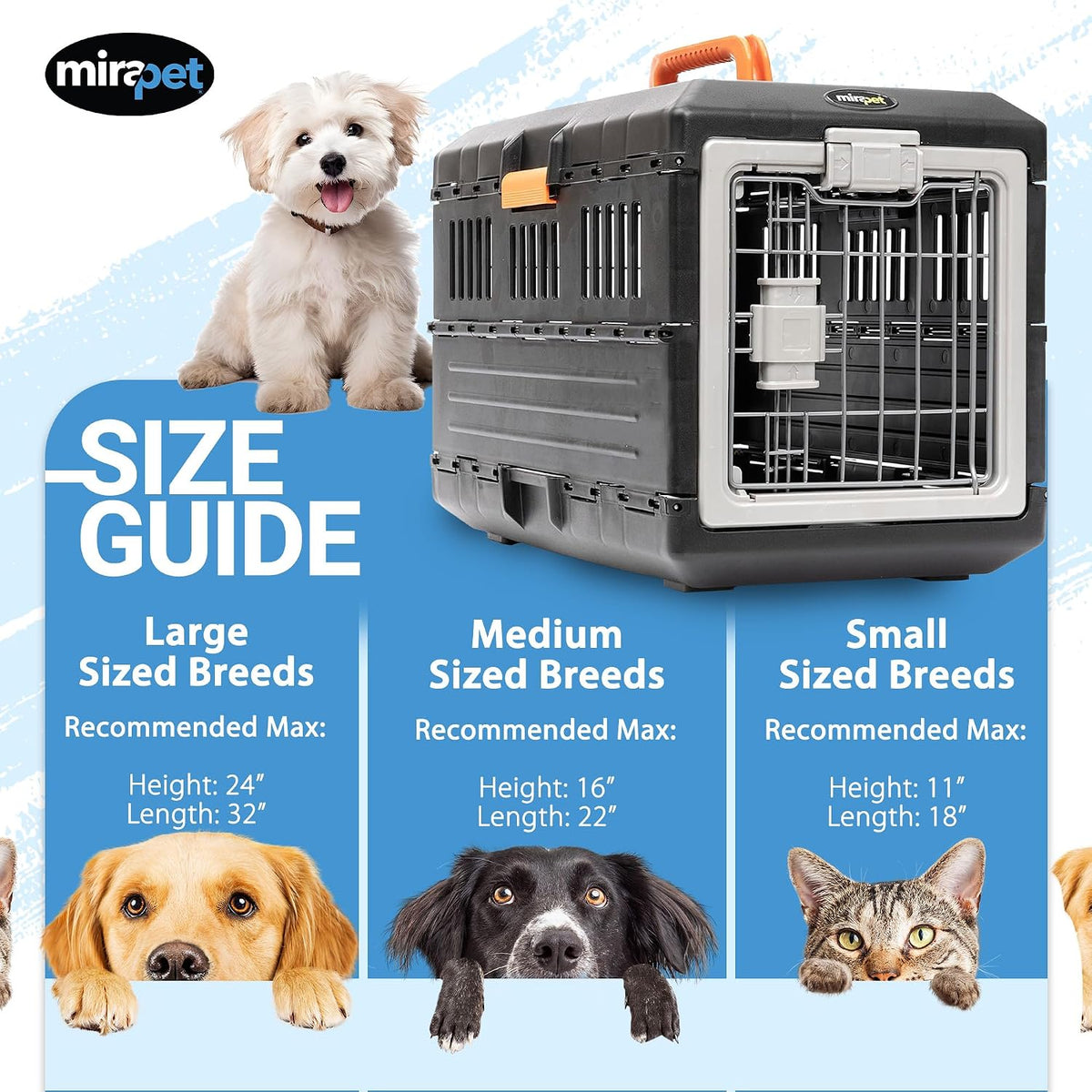 Collapsible Pet Carrier for Large Dogs & Cats - Small - Gray / without kit - image 3