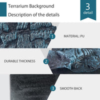 4pcs Rock Terrarium Background, 3D Reptile Tank Background Board - Blue-11.8"*8.8"（4pcs） - image 2