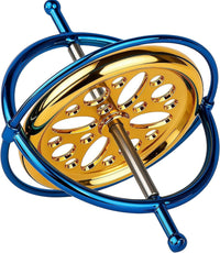 Joytech Precision Gyroscope Metal Anti-Gravity Spinning Top Balance - Blue+golden - image 4