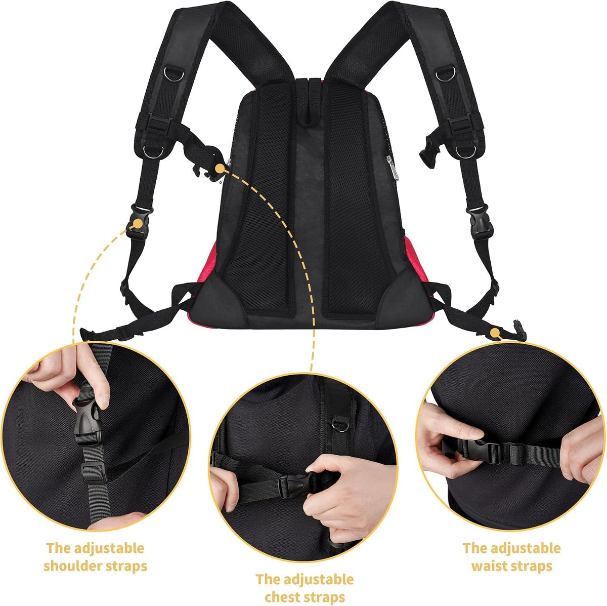 WOYYHO Pet Dog Carrier Backpack - Rethink Pink / Small(2-4.5lbs) - image 3