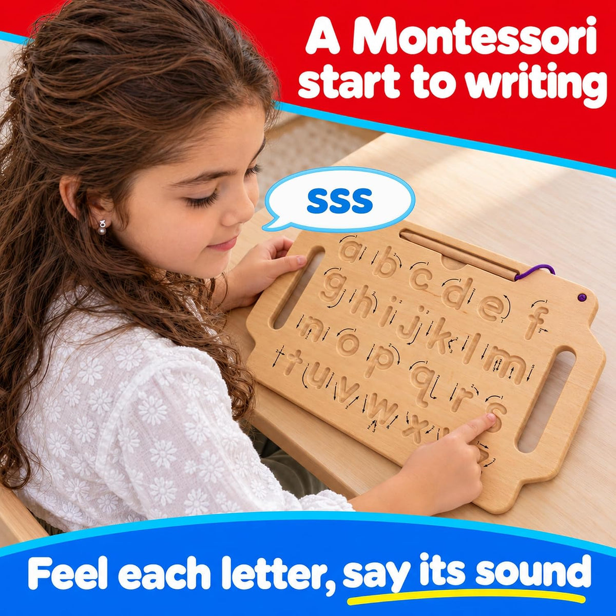 Learn to Write: Wooden Letter Tracing Board - image 2