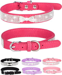 Dog Collar for Small Dogs - L / rose red4