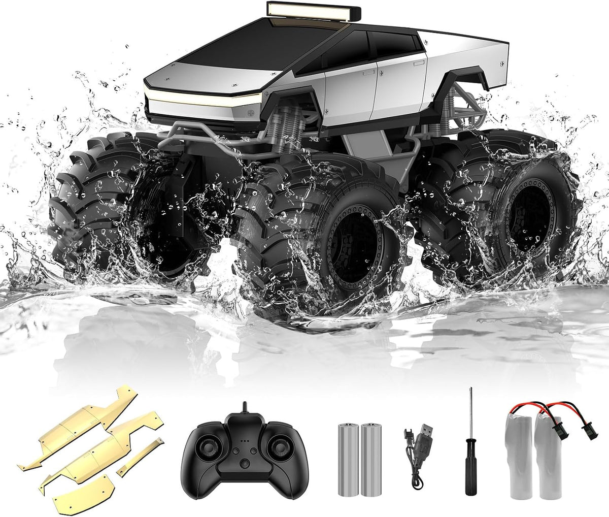 Amphibious Remote Control Car - Silver