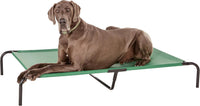 Amazon Basics Cooling Breathable Elevated Dog Bed with Durable Metal - Green / X-Large