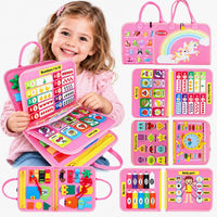 Urban Toys Montessori busy book with felt pages, zippers and buckles