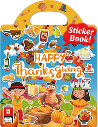 Benresive Reusable Sticker Book, Travel Stickers for Kids - Thanksgiving