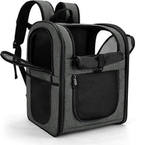 Apollo Walker Pet Carrier Backpack for 4-15lb Cats and Dogs, Puppies, Safety Features and Cushion Back Support | for Travel, Hiking, Outdoor Use (Gray)