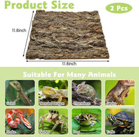 10PCS Cork Tile Background Bark 7.9”Lx7.9”W Reptile Tank Background - 2PCS - 11.8” x 11.8” - image 2