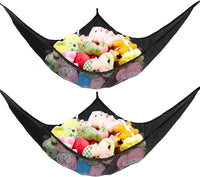 Stuffed Animal Net or Hammock, Stuffed Animal Net - Black / 83 Inch (Pack of 2)