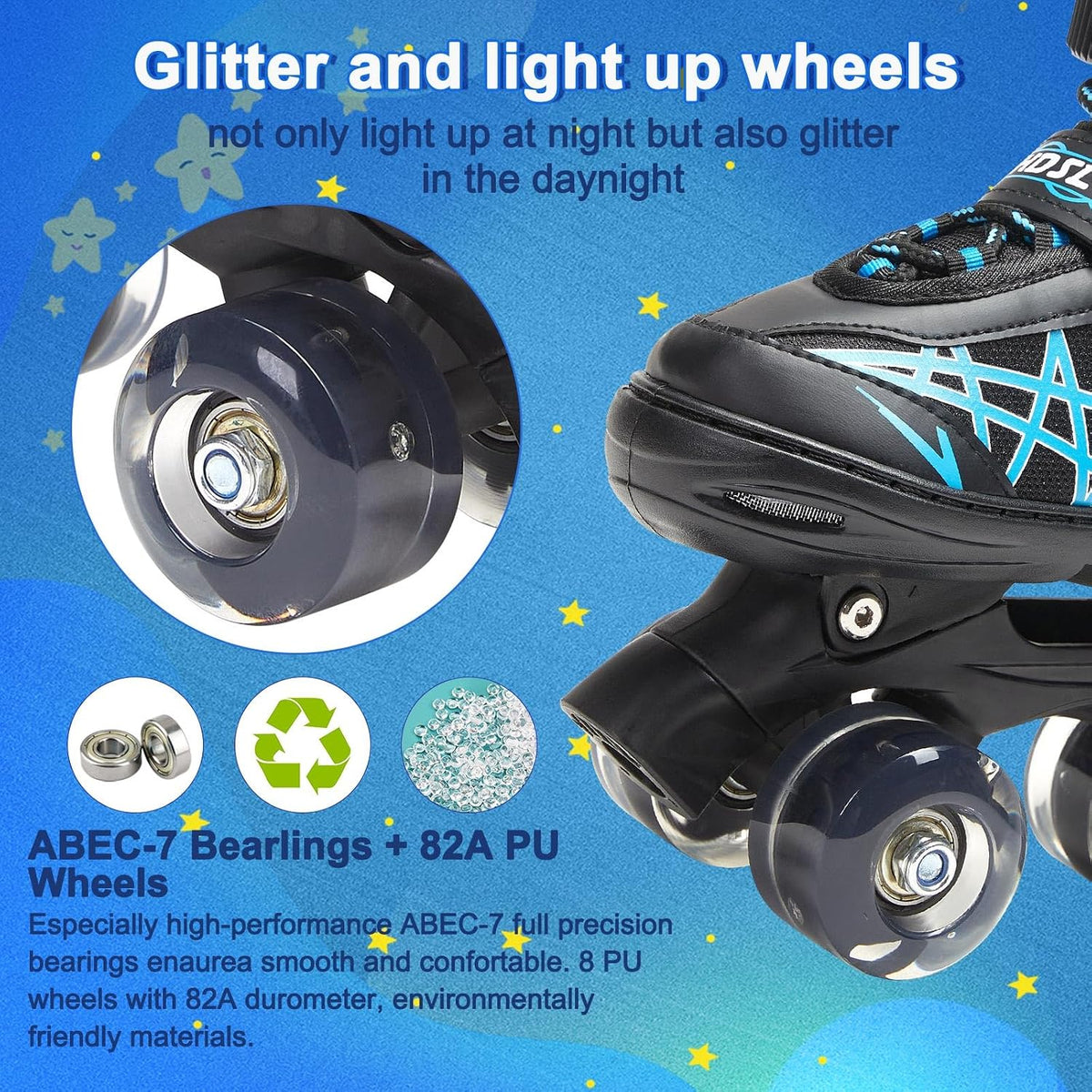 SHDSL pink rainbow light up adjustable roller skates for girls - view 20