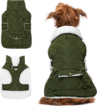 Dog Winter Coat for Cold Weather - Green / Large