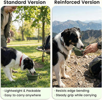 OHMO Collapsible Dog Bowls for Pet Travel, Coral&Brick Red - Steel 2x27oz / Camo&Sage Green - image 4