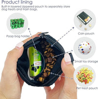 Dog Treat Pouch for Pet Walking and Training with Clicker Poop Bags Small Fanny Zipper Pack Holder for Puppy Snack Dispenser Kit for Leash and Outdoor Use (Valentine)