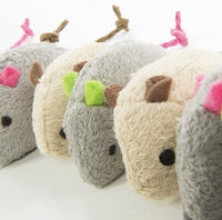 SmartyKat Skitter Critters Value Pack Catnip Cat Toys - Gray/Cream, Set of 10