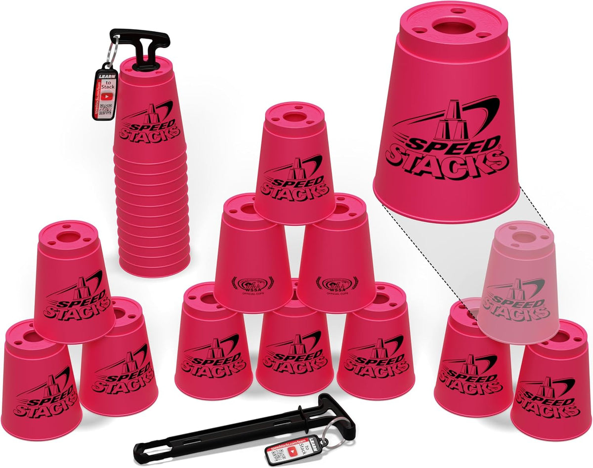 Speed Stacks, Official Sport Stacking Set - Neon Pink