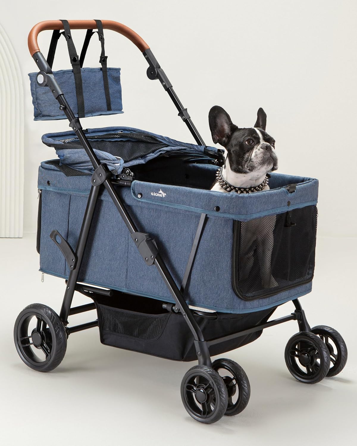 Dog Stroller for Large & Medium Dogs, for 2 Small Dogs – Essentials for Dogs - Navy Blue