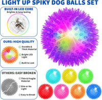 36 Pcs 2.5 in Squeaky Dog Toy Balls Spiky Dog Balls Chew Toy - 3.5in / LED – 16 Pcs - image 3