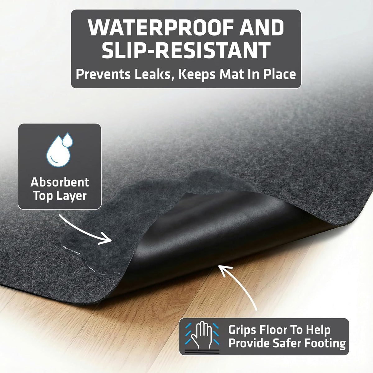 Drymate 2-Pack Washable Pee Pads for Dogs, 29x36 - 60" x 74" (2-Pack) / Charcoal - image 3