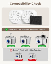 Neareal Cat Water Fountain Replacement Filters and Pre-Filter Sponges – Essentials for Cats - 12 Filters & 12 Sponges - image 2
