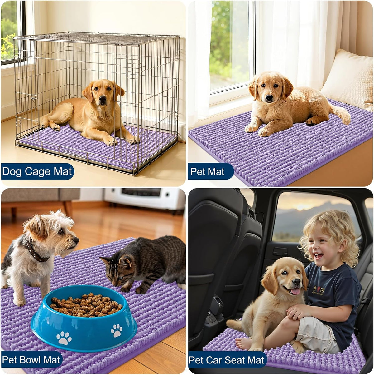 OLANLY Dog Door Mat for Muddy Paws 30x20 - 36" X 24" / Lavender - image 4