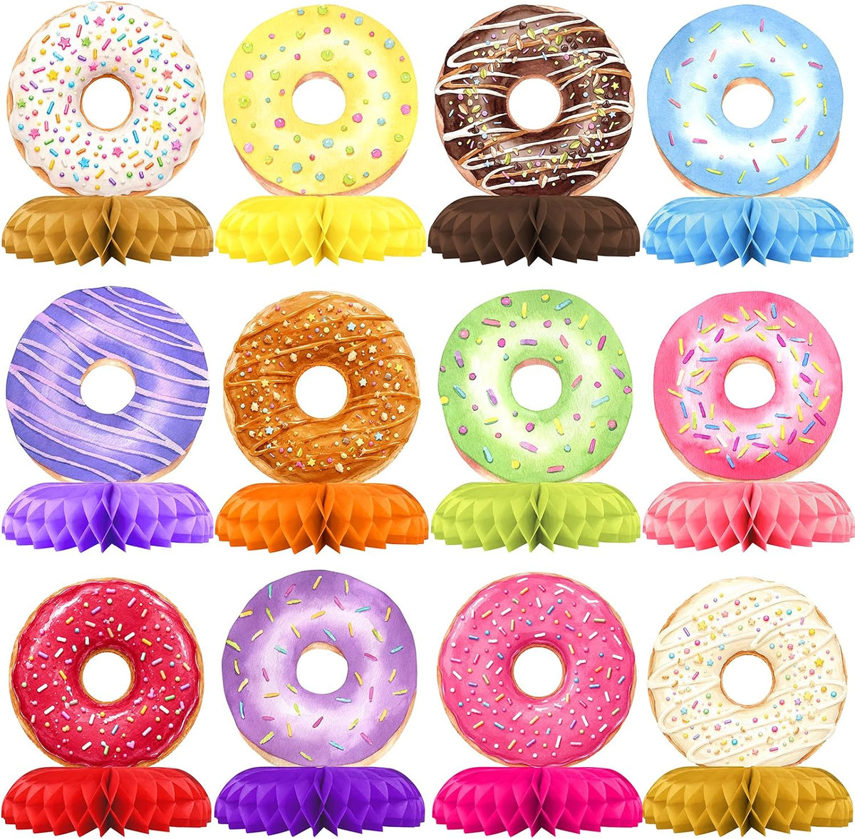 HaPiBiDesign transportation party decorations, 10 honeycomb table centerpieces - view 3