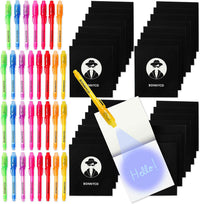BONNYCO Invisible Ink Pen and Notebook Pack of 16 Party Favors - Spies - Pack 32