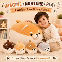 PixieCrush labradoodle stuffed animal pillow with 4 surprise plush puppies inside - view 24