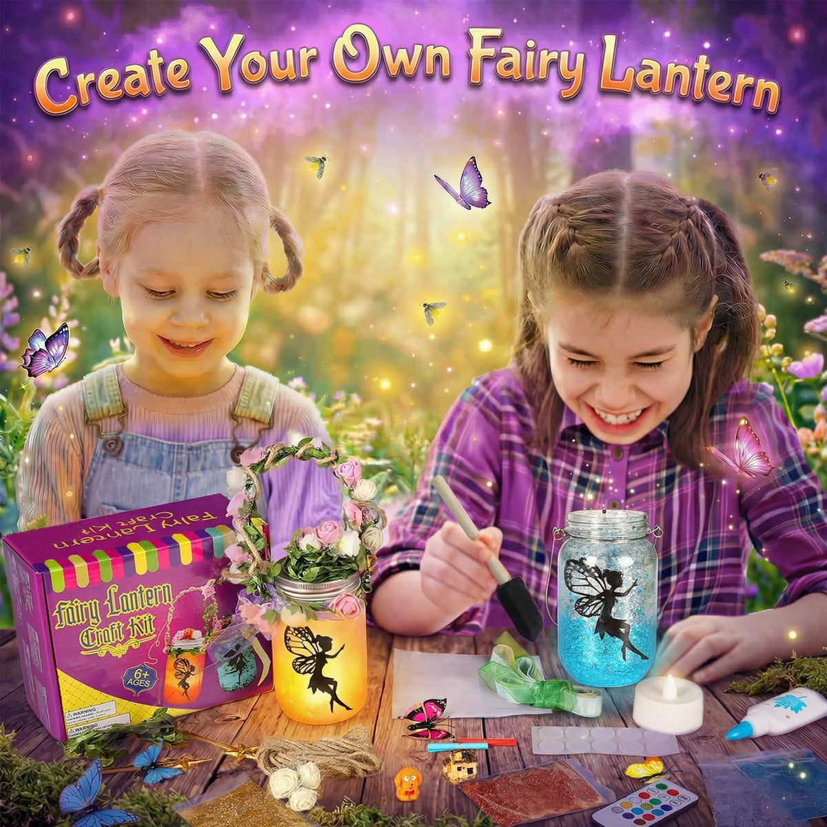 Alritz Fairy Lantern Craft Kit Mason Jar Night Light Ages 6+ – Fun for Kids & Family - image 4