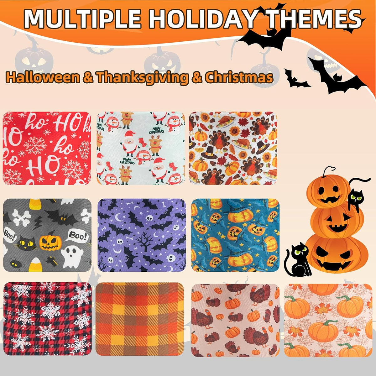 PAWCHIE Holiday Dog Bandanas 10 Packs - Holiday Style 1(10 Pcs) - image 4