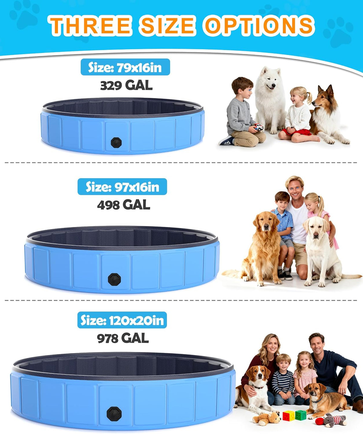 Instraella 97"x16" Dog Pool for Large Dogs - image 3