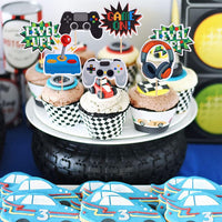 ZHUOWEISM 36 video game cupcake toppers with game controller designs - view 20