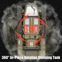 Mostop RC Tank Car, 1:16 Scale 2.4Ghz Remote Control Crawler High Speed Tank, Off-Road RC Tracked - Brown Yellow - image 4