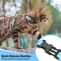 PUPTECK Adjustable Cat Harness and Leash Set Escape Proof Kitten - Small / Sky Blue - image 3