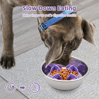 Jaoul Slow Feeder Dog Bowls Insert - Cuttable X-Large(7 inch) / Purple - image 2