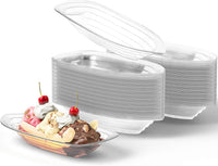 Super Fun Recyclable Banana Split Boats 50Pk. Best Long 12Oz - 100 Pack / 12 Oz
