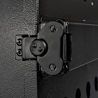 Heavy Duty Fully Collapsible Powder-Coated Aluminum Dog Crate - Medium (Black)
