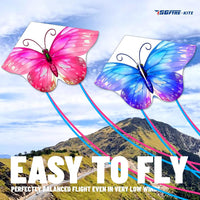 SGftre Colorful Butterfly Kite - Light Blue+Light Pink - image 2