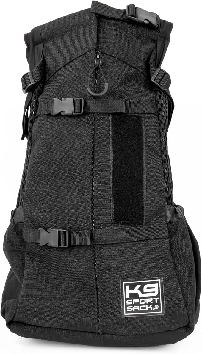 K9 Sport Sack Air 2 - Large, Jet Black - Ideal for Dogs with 20-22” Back Length - Durable, Breathable Backpack-Style Carrier - Perfect for Walks, Short Hikes & Public Transportation