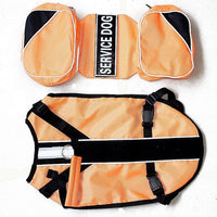 Serijoars Dog Vest Harnesses with Saddlebag Backpack for Camping & Travel - Reflective Hound Hiking Backpack Saddle Bag - Lightweight Vest Harness for Medium & Large Dogs (Orange, M)