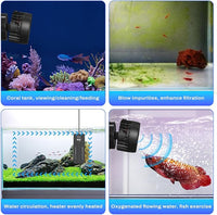 hygger DC Powerful Wave Maker For Aquarium, Quiet Aquarium Circulation Water Pump Adjustable Flow Freq, 4 Waves/Night/Feed Modes, Magnetic Holder Display Controller