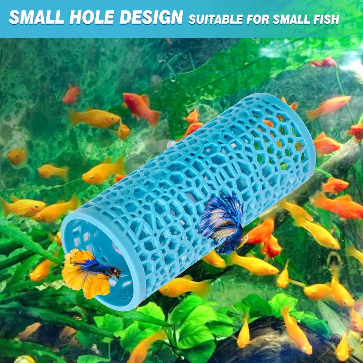 Abizoo Betta Fish Tunnel & Reptile Hide - Light blue - image 4