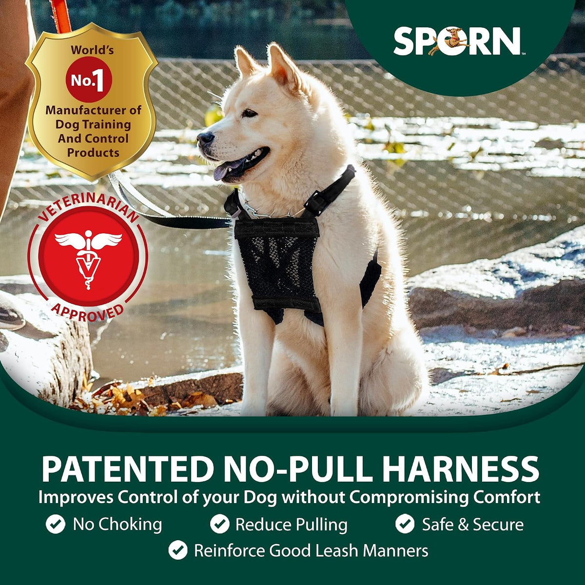 Sporn No Pull Dog Harness - Large/X-Large / Black - image 2