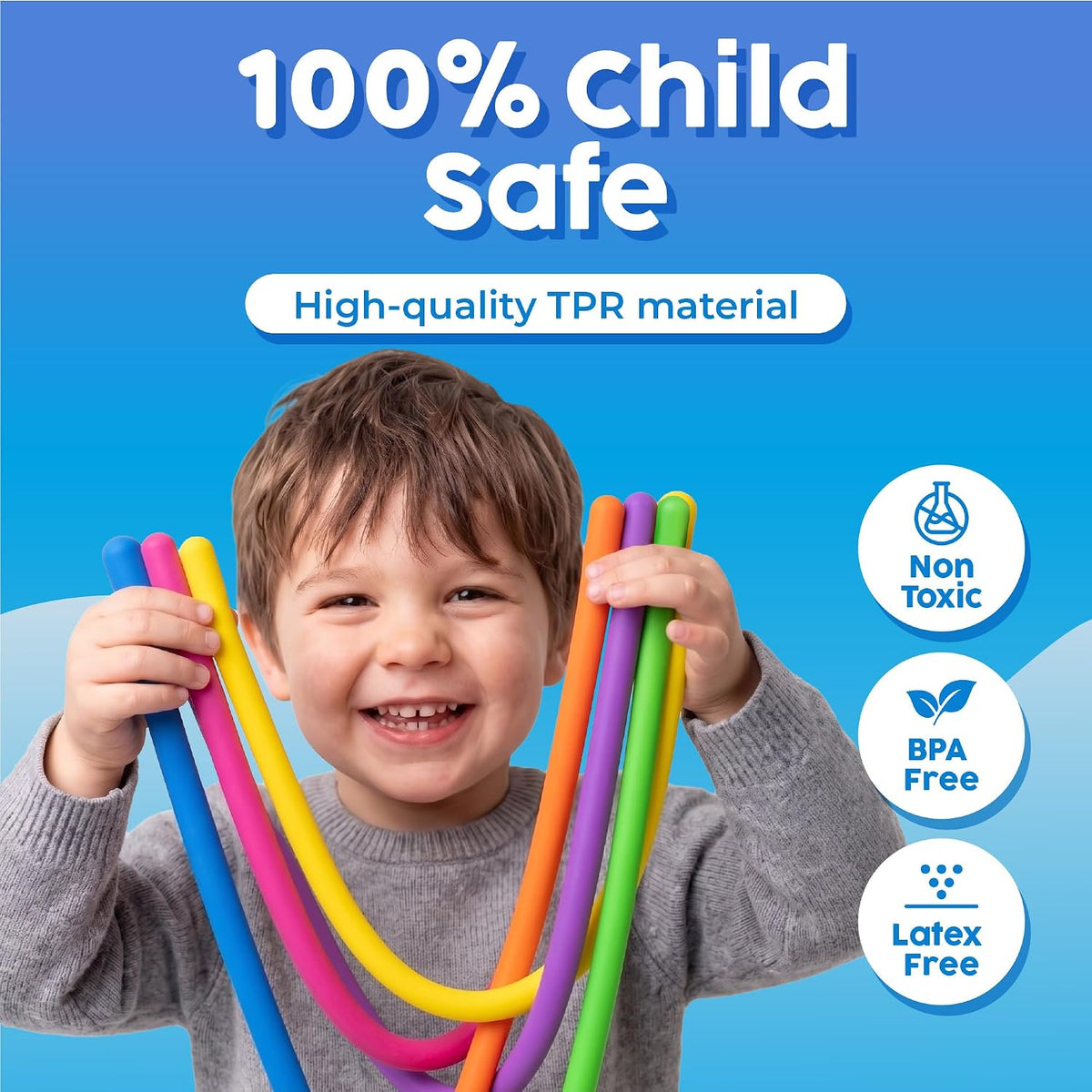 BUNMO Stretchy Strings, Stimulating & Fun Fidget Toys for Kids - Original - 6 Pack - image 4