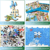 1000 Piece Jigsaw Puzzle, French Riviera Flower Market - Seaside Flower Market - image 3