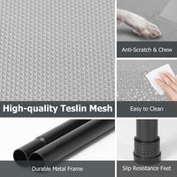 Elevated Dog Bed for Outdoor, XXL Raised Dog Cot Indestructible with Washable Mesh, Cooling Summer Pet Cot Chew Proof for Outside Camping Travel, 51 inch Grey