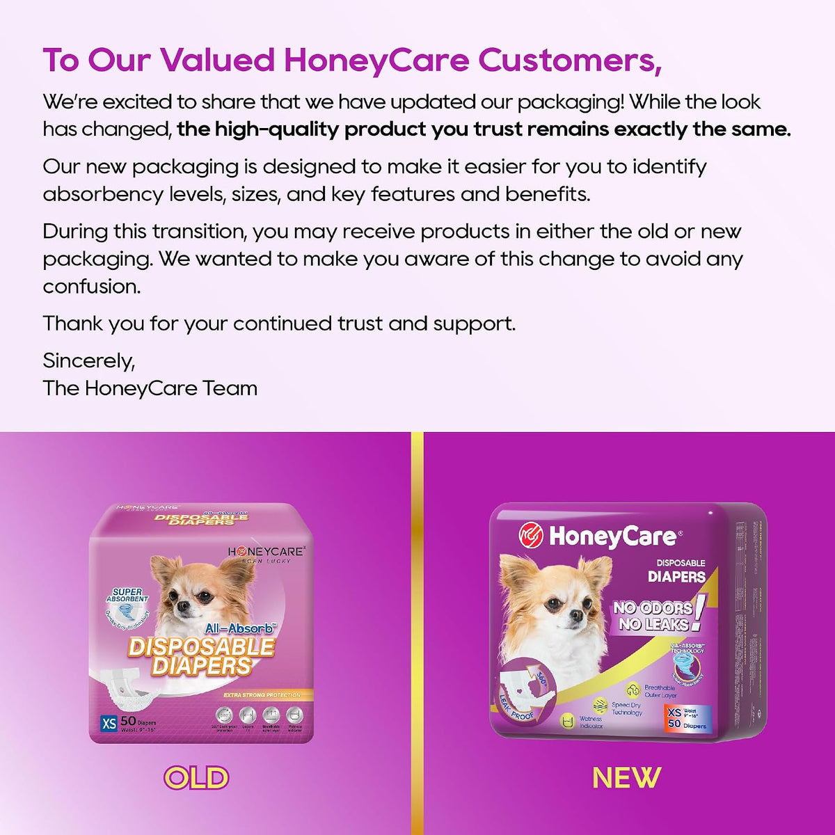 HONEY CARE All-Absorb Disposable Female Dog Diapers Small Size - X-SMALL(Pack of 1) - image 2